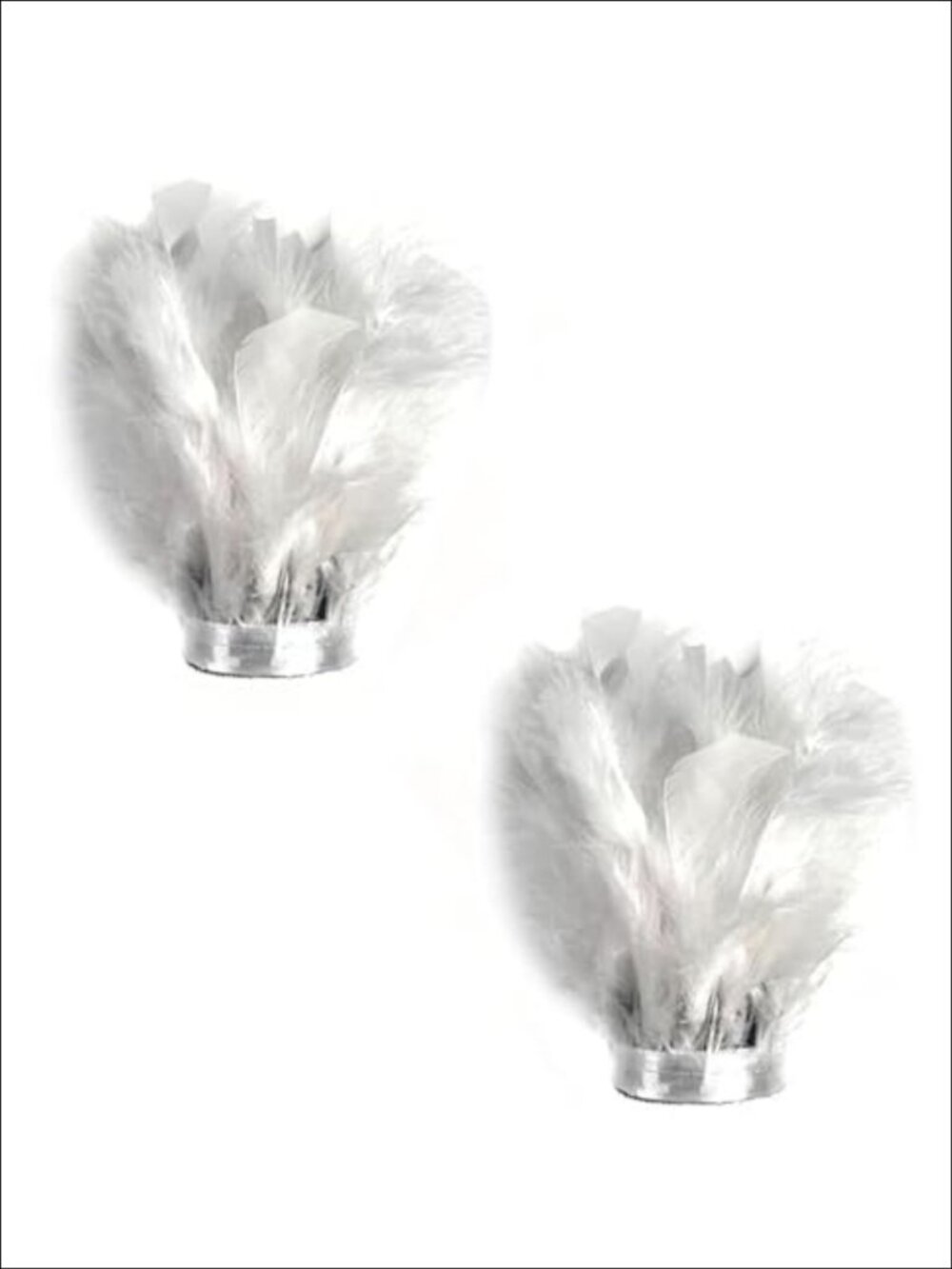 Feather Slap Bracelet Cuffs Set of 2 One Size Fluffy Costume Accessory